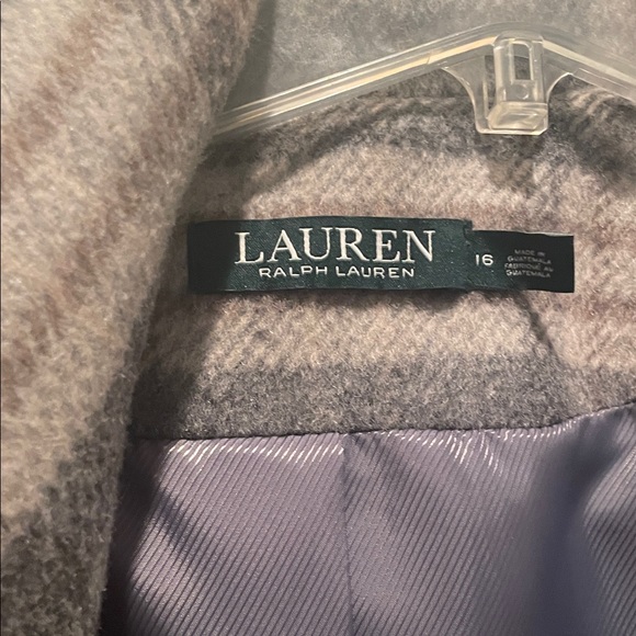 Ralph Lauren Gray Plaid Trench Coat - Picture 2 of 8